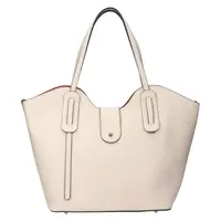 Dámská kožená kabelka Italia Zita - krémová