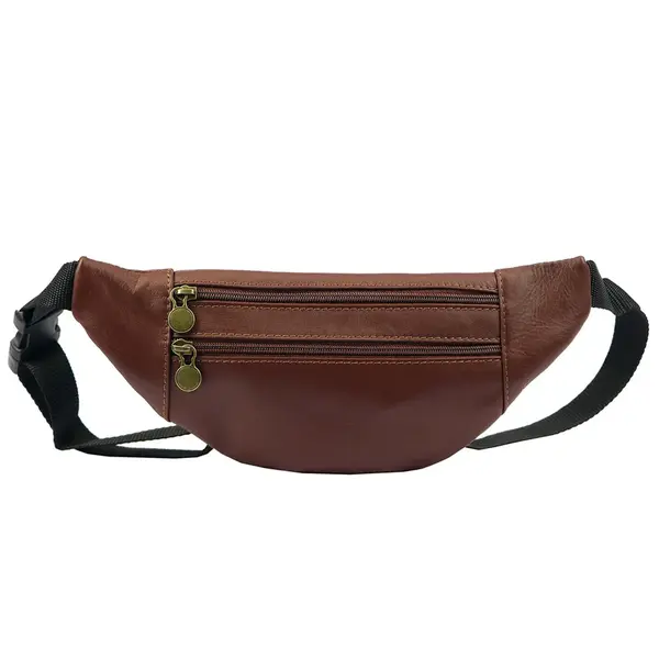 Pánska kožená ľadvinka Vera Pelle Agnar - hnedá