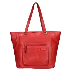 Dámska kožená kabelka Gianní Conti Agáte - červená