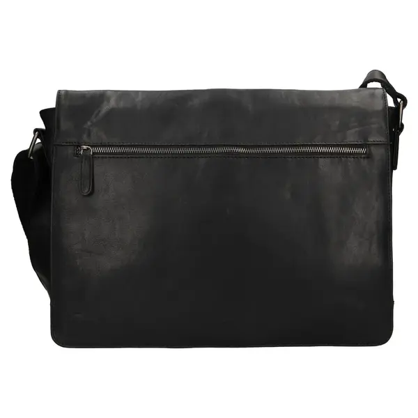 Pánska kožená taška cez rameno Berdiri Dennis - čierna