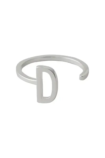 Strieborný prsteň Design Letters