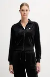 Velúrová mikina Guess COUTURE