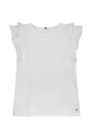 Detské bavlnené tričko Tommy Hilfiger biela farba, KG0KG08553