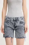 Bavlnené rifľové šortky Pepe Jeans REGULAR SHORT MW DISTRESSED