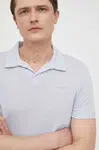 Polo tričko Guess pánske, fialová farba, jednofarebné