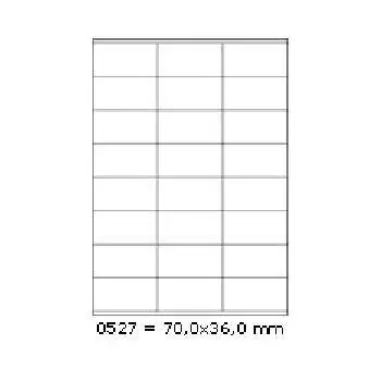 Samolepicí etikety 70 x 36 mm, 24 etiket, A4, 100 listů