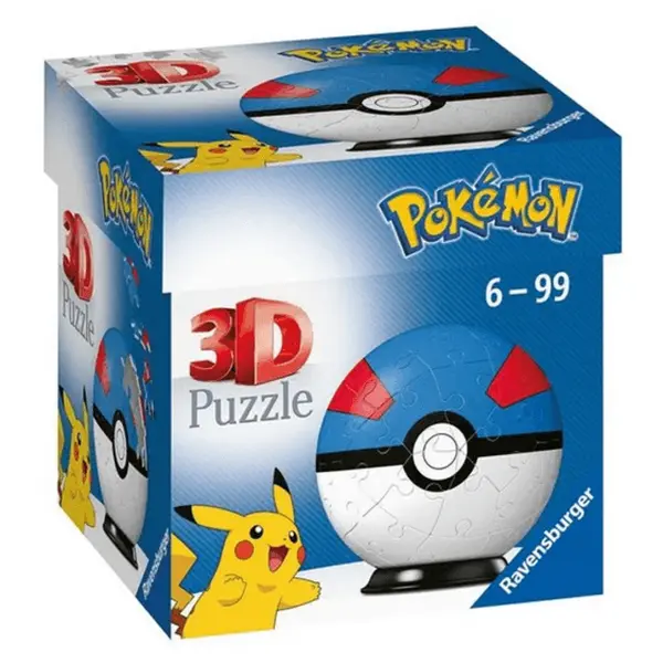 Pokémon 3D Puzzle-Ball - Greatball - 54 dílů