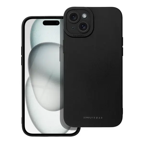 Zadní ochranný kryt ROAR case LUNA pro Apple iPhone 15 Plus, černá