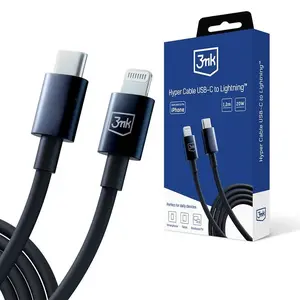 3mk Hyper Cable USB-C / Lightning 20W 1.2m, černá