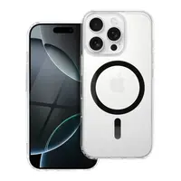 Zadní kryt Drop Glue Colorful Ring Mag Cover compatible with MagSafe pro Samsung Galaxy A36, černá