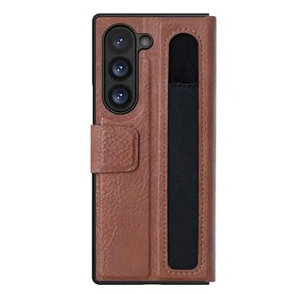 Flipové pouzdro Nillkin Aoge pro Samsung Galaxy Z Fold6, hnědá