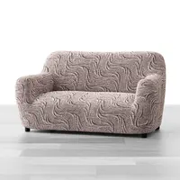 Bielastické potahy BRILLANTE hnědé dvojkřeslo (š. 120 - 160 cm)