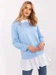 Blouse-MI-BZ-A5997.49-light blue