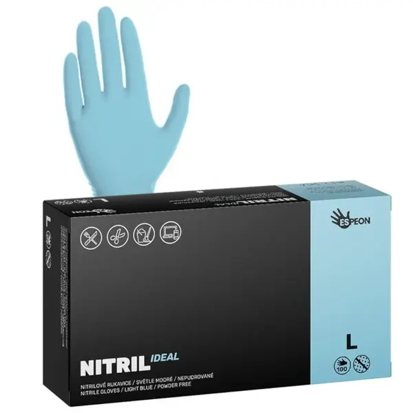 Nitrilové rukavice Espeon Nitril Soft - 100 ks, modré, velikost L (100140)