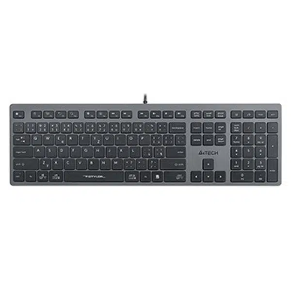 A4Tech FX50, Klávesnice CZ, klasická, nízkoprofilová typ drátová (USB), šedá
