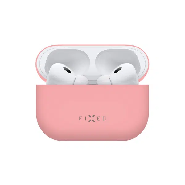 Ultratenké silikonové pouzdro FIXED Silky pro Apple AirPods Pro 2, růžová