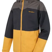 Husky Nicker K 140-146, tm. šedá/sv. hořčicová Dětská hardshell bunda