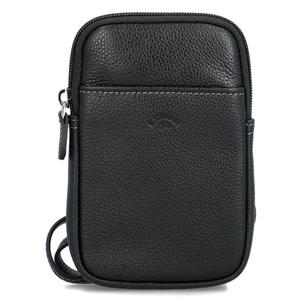 Dámská kožená crossbody kapsa černá - Katana Soffix