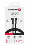 Textilní datový kabel Swissten Arcade USB-C/Lightning 1,2m, černá