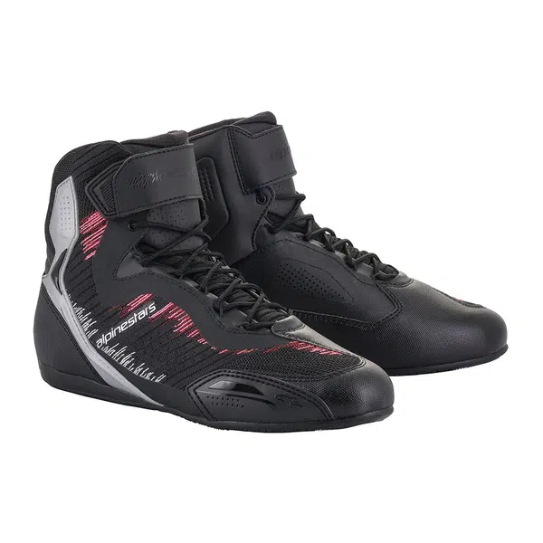 Dámské moto boty Alpinestars Stella FASTER-3 Rideknit černá/stříbrná/růžová černá/stříbrná/růžová 36