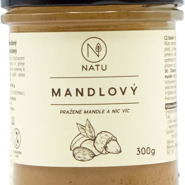 NATU Mandlový krém pražený 300 g