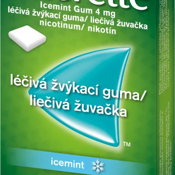 NICORETTE Icemint Gum 4mg léčivá žvýkací guma pro odvykání kouření 30 ks