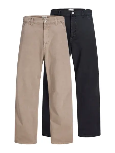 JACK & JONES Nohavice 'JPSTALEX RAYE WORKER'  hnedá / čierna