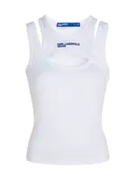 KARL LAGERFELD JEANS Top  enciánová / biela