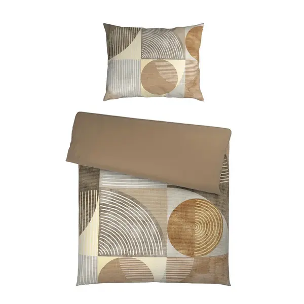 Esposa OBOUSTRANNÉ POVLEČENÍ, satén, šedohnědá, 140/200 cm