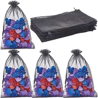 30pcs Large Organza Pouches Portable Shoes Bag Travel Storage Drawstring Bags