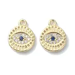Brass Micro Pave Cubic Zirconia Pendants