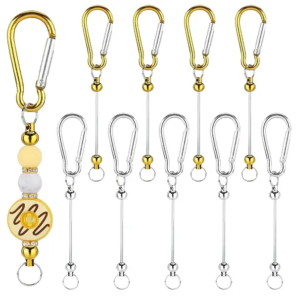 10Pcs 2 Colors Aluminum with Rock Climbing Carabiners
