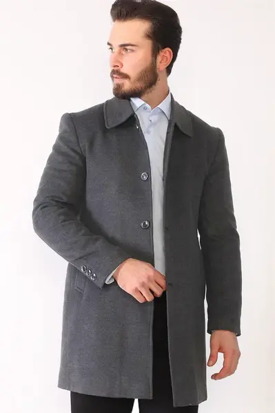 PLT8364 DEWBERRY MEN'S COAT-SMOKED