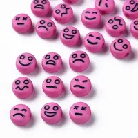 Opaque Camellia Acrylic Beads