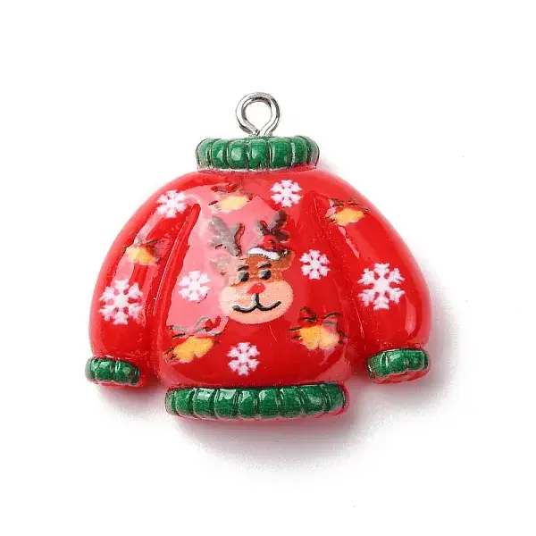 Christmas Opaque Resin Pendants