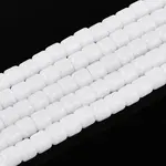 Opaque Solid Color Glass Beads Strands