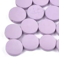 Painted Natural Poplar Wood Beads