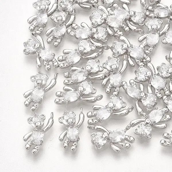 Brass Cubic Zirconia Charms