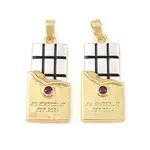 Brass Pave Cubic Zirconia Enamel Pendants