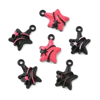 Spray Painted Alloy Enamel Pendants