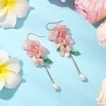 Shell Pearl Dangle Earrings