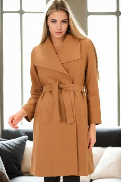 Z9639 DEWBERRY WOMEN'S COAT-CAMEL