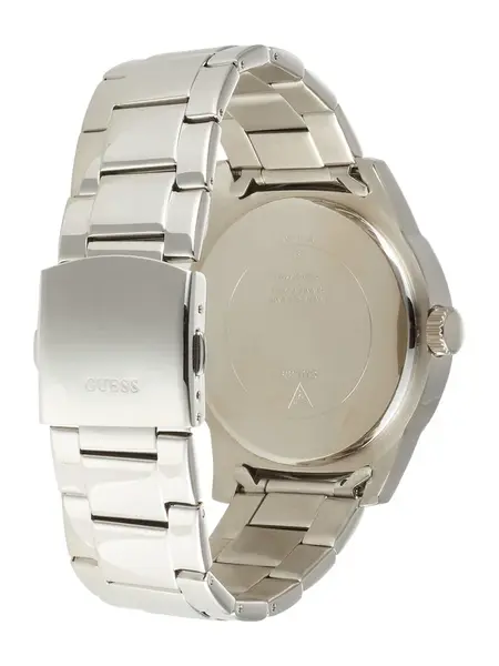 GUESS Analógové hodinky  čierna / strieborná