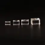 Square Shape Glass Display Base Stand Holder for Crystal Ball