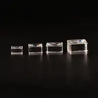 Square Shape Glass Display Base Stand Holder for Crystal Ball