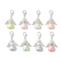 Heart Angel Acrylic & Glass Pearl Pendant Decoration