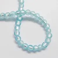 Handmade Silver Foil Glass Beads