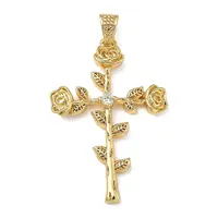Brass Micro Pave Cubic Zirconia Pendants