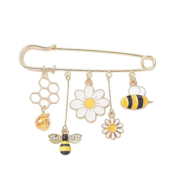Bees & Flower Iron Kilt Pins