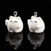 Flocky Resin Pendants